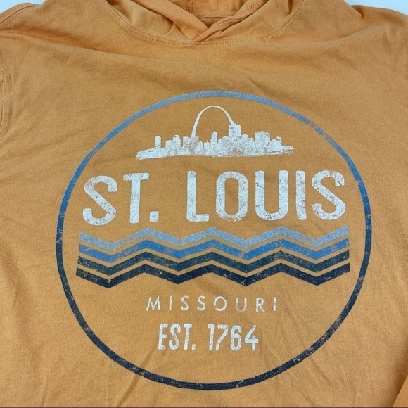 League Hoodie Womens Medium Yellow St Louis Long Sleeve - Picture 7 of 8